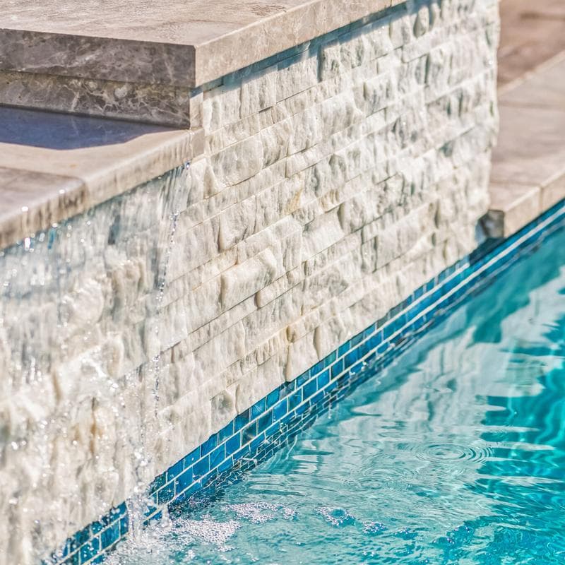 Aquabella Agate Larimar 1x2 Porcelain Mosaic 12"x12" Pool Tile - Image 4
