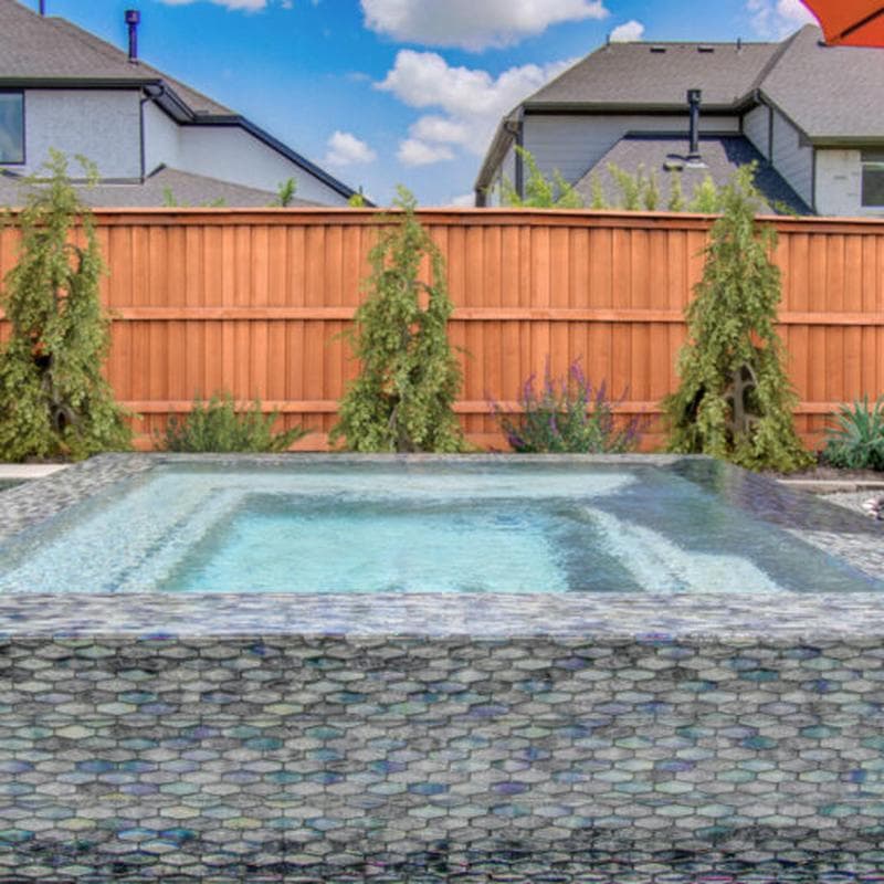 Aquabella Aloha Kona Full Hex Glass Mosaic 12"x12" Pool Tile - Image 3