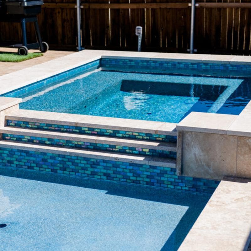 Aquabella Aurora Borealis Marvel 1x2 Glass Mosaic 12"x12" Pool Tile (AB-1211) - Image 8