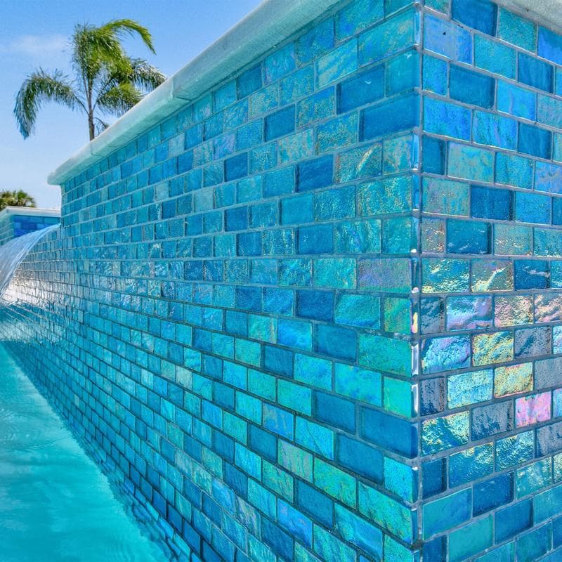 Aquabella Aurora Borealis Marvel 1x2 Glass Mosaic 12"x12" Pool Tile (AB-1211) - Image 12