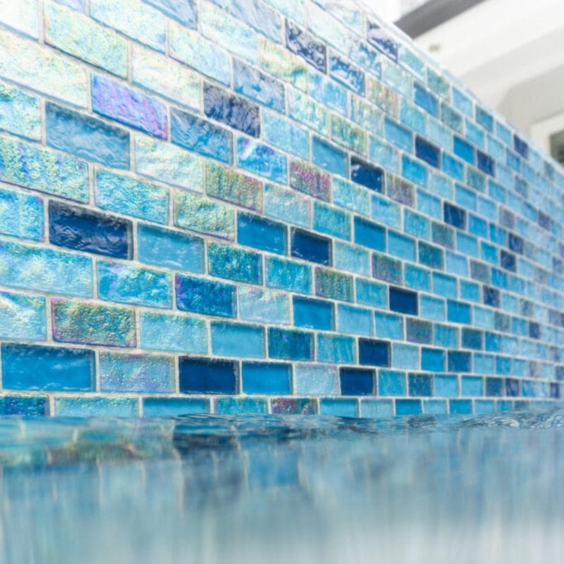 Aquabella Aurora Borealis Mystic 1x2 Glass Mosaic 12"x12" Pool Tile (AB-1212) - Image 18