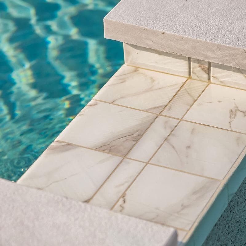 Aquabella Stone Age Calacatta 6x6 Porcelain Field Tile - Image 4
