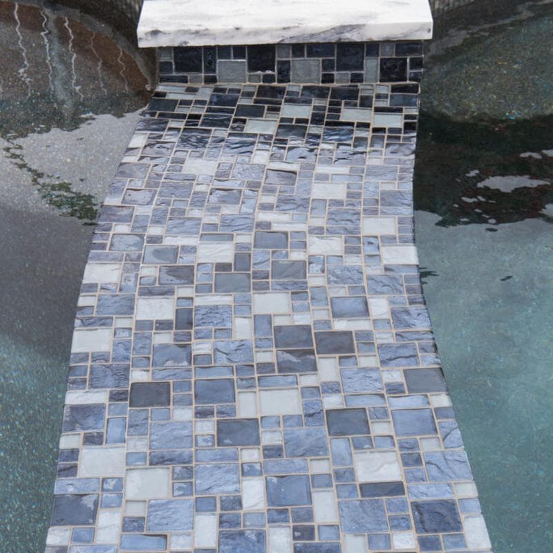 Aquabella Night Life Soul Block Random Glass Mosaic 12"x12" Pool Tile (NL-834) - Image 11