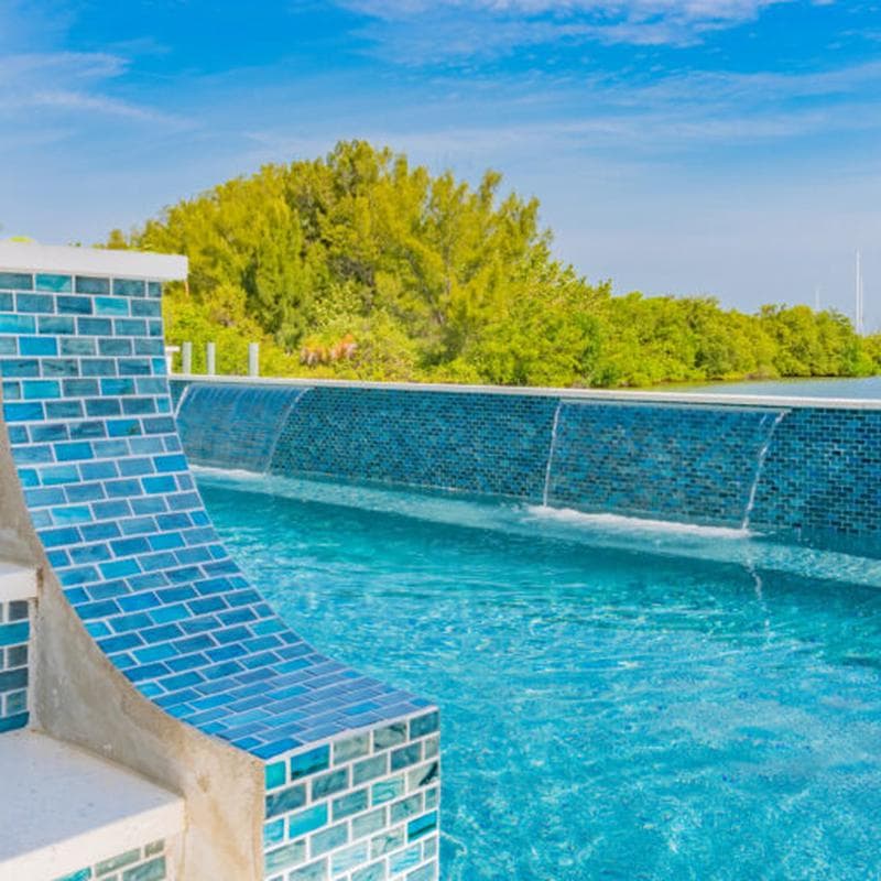 Aquabella Fjord Misty 1x2 Glass Mosaic 12"x12" Pool Tile (FJ-1299) - Image 2