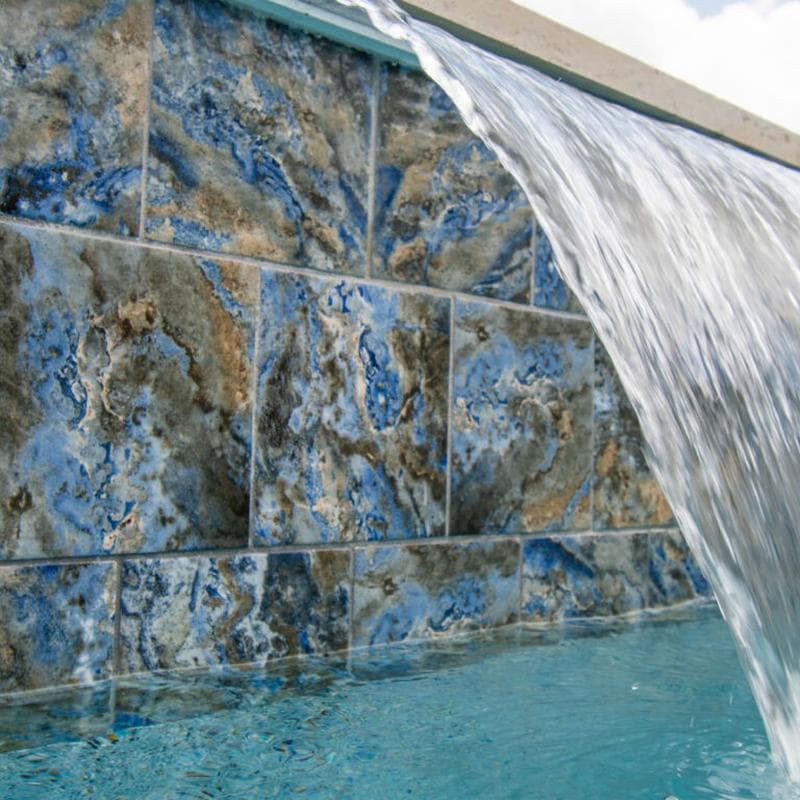 Aquabella Mountains Rockies 1x2 Porcelain Mosaic 12"x12" Pool Tile - Image 21