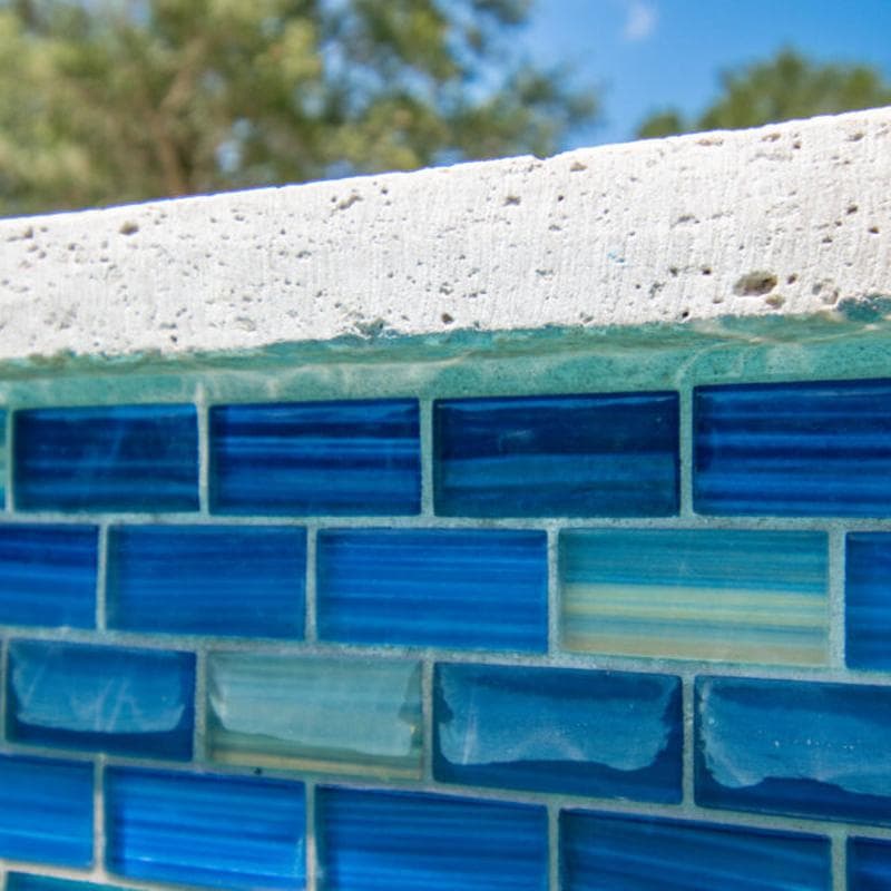 Aquabella Monet Water Lilies 1x2 Glass Mosaic 12"x12" Pool Tile (MS-1281) - Image 23