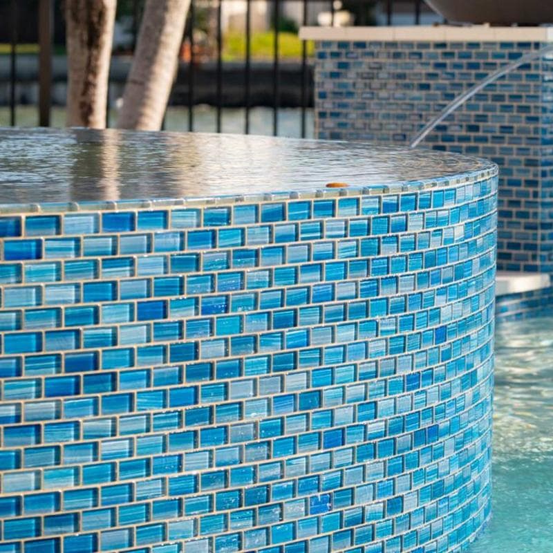 Aquabella Monet Impression 1x2 Glass Mosaic 12"x12" Pool Tile (MS-1280) - Image 19