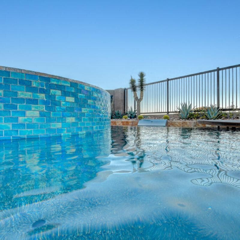 Aquabella Lunar Crescent 2x4 Glass Mosaic 12"x12" Pool Tile - Image 14