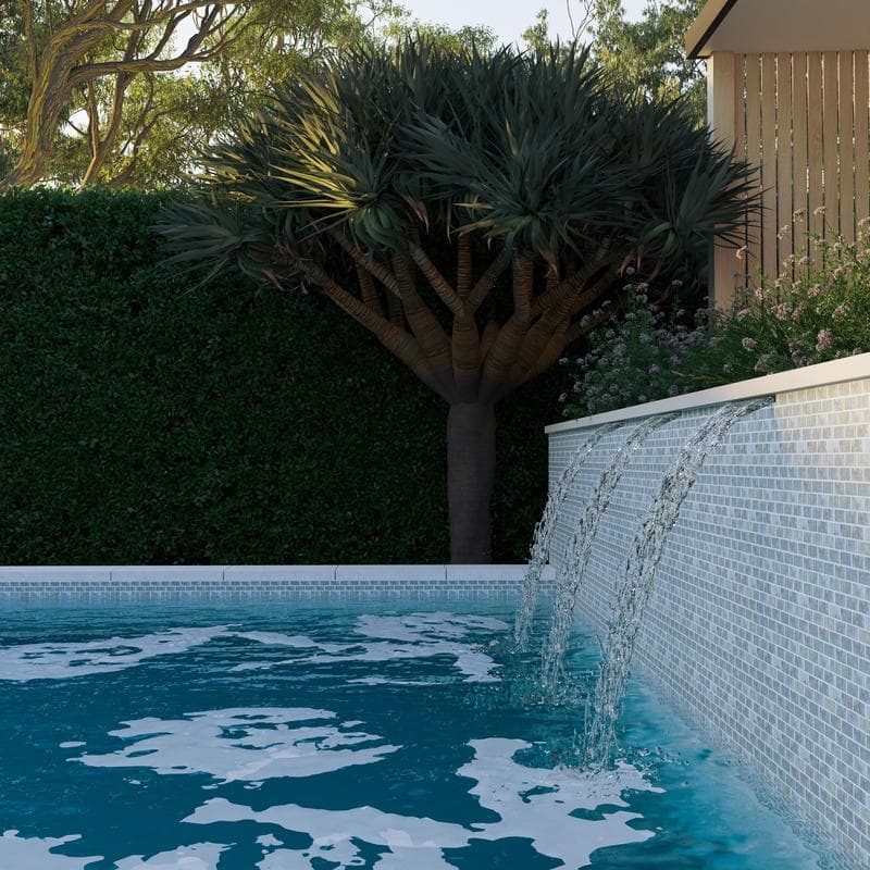 Aquabella Monticello Adriano 1x2 Porcelain Mosaic 12"x12" Pool Tile - Image 7