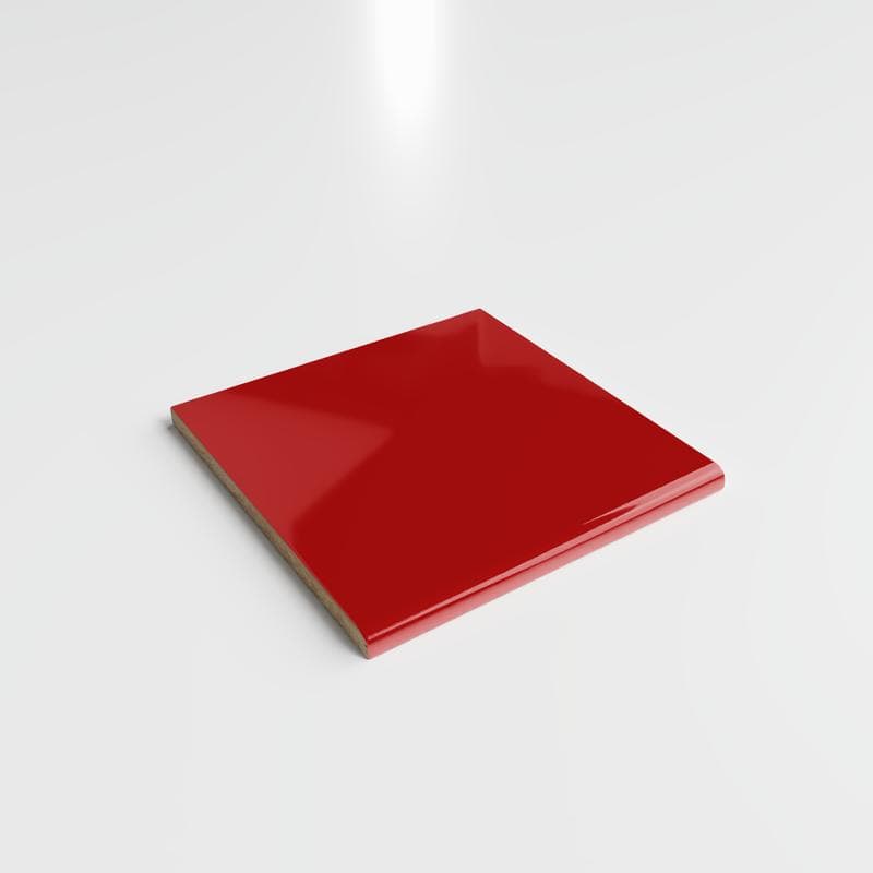 Color Collection Bright Red Pepper 4-1/4 x 4-1/4 Single Bullnose Corner - Image 2