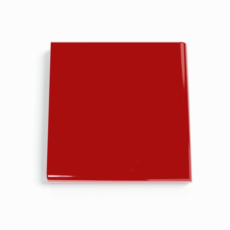 Color Collection Bright Red Pepper 6x6 Single Bullnose Corner - Image 1