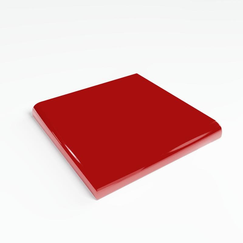 Color Collection Bright Red Pepper 6x6 Single Bullnose Corner - Image 2
