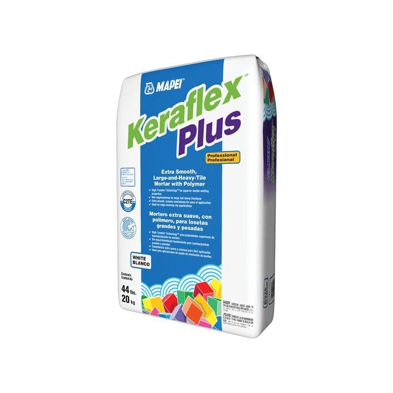 Mapei Keraflex Plus White Thinset Tile Mortar 44lb - Image 1