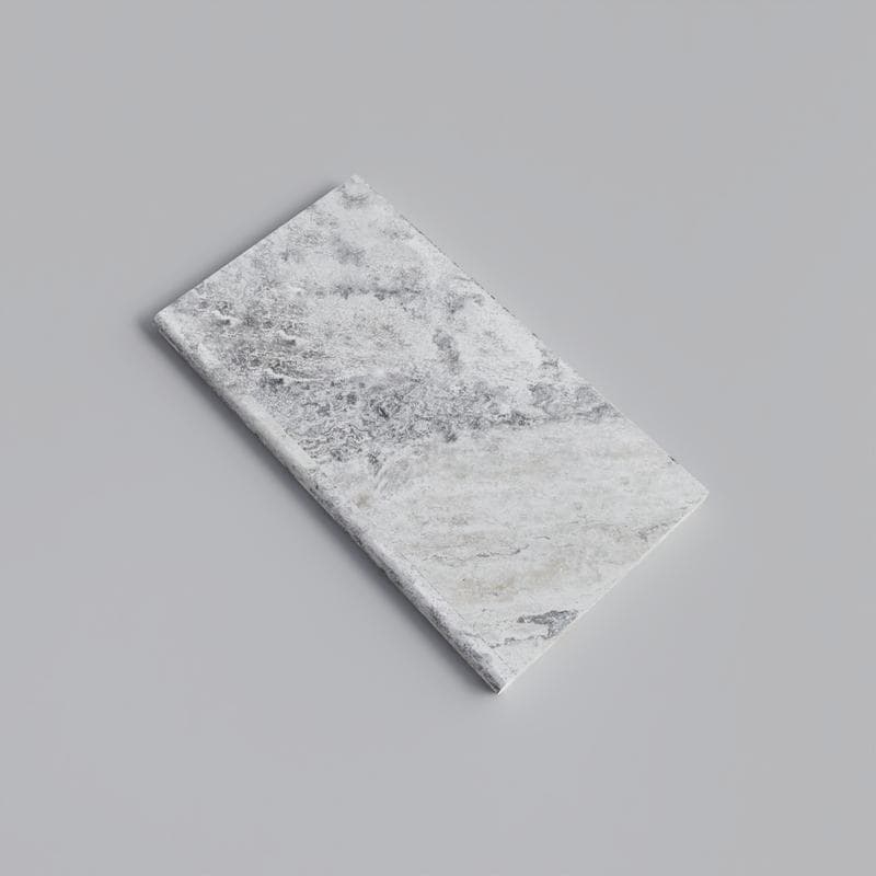 Silver Travertine 3cm Bullnose Pool Coping 12x24 - Image 2