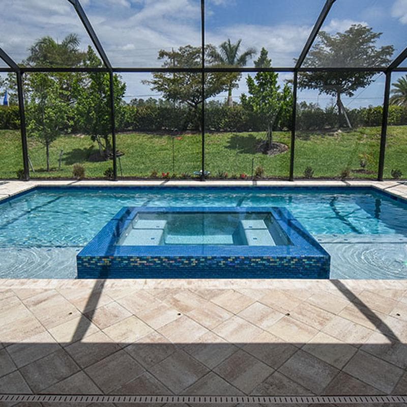 Twilight Azure Mixed Glass Mosaic 12"x12" Pool Tile - Image 5