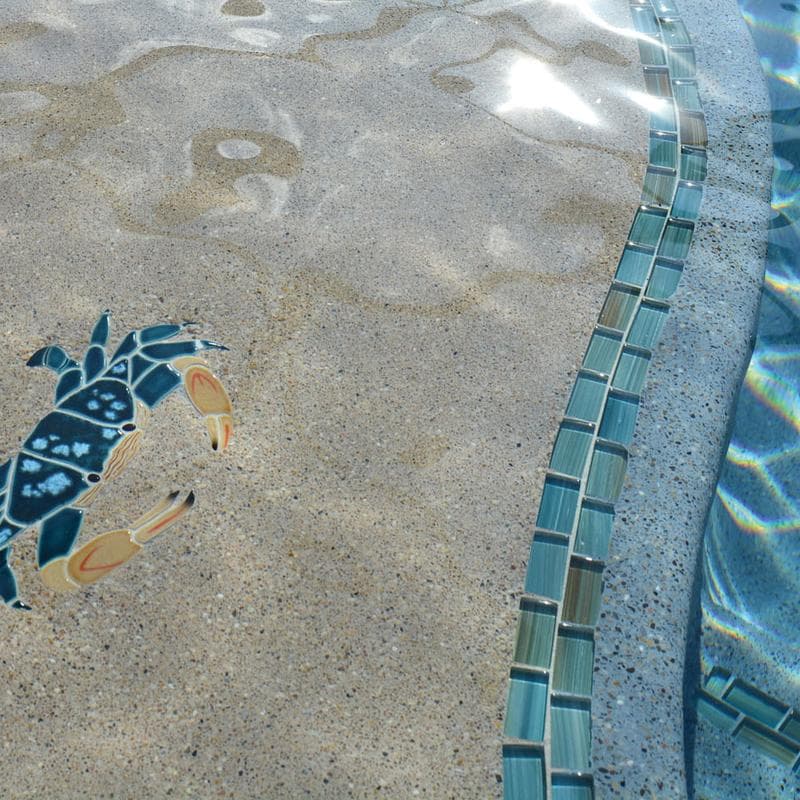 Watercolors Aqua Blend 1x2 Glass Mosaic 12"x12" Pool Tile - Image 8