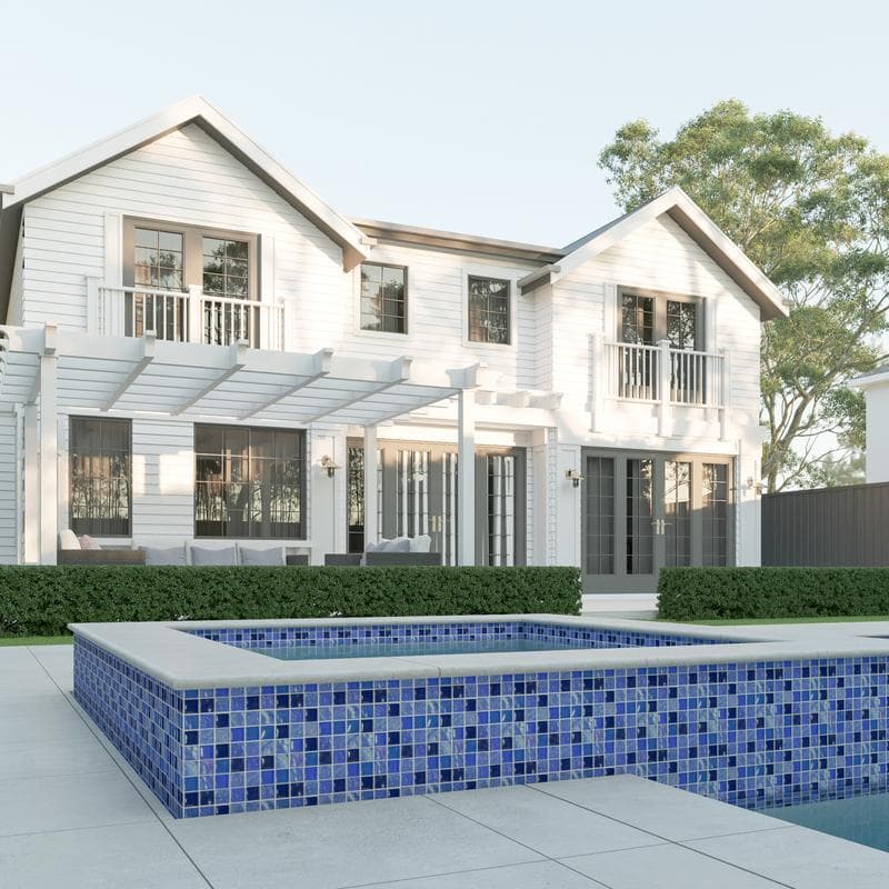 Aquabella Night Life Galant 1x1 Glass Mosaic 12"x12" Pool Tile (NL-1132) - Image 5