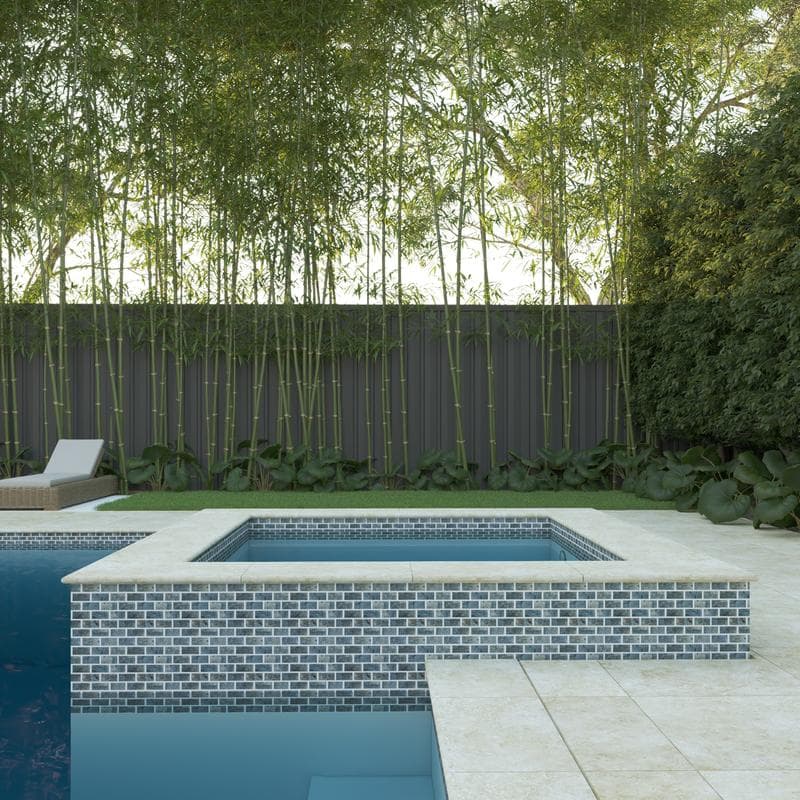 Aquabella Italian Slate San Marino 1x2 Porcelain Mosaic 12"x12" Pool Tile (IS-1234) - Image 4