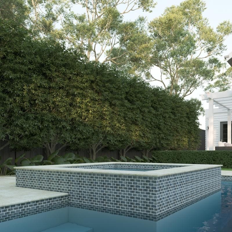 Aquabella Italian Slate San Marino 1x2 Porcelain Mosaic 12"x12" Pool Tile (IS-1234) - Image 6