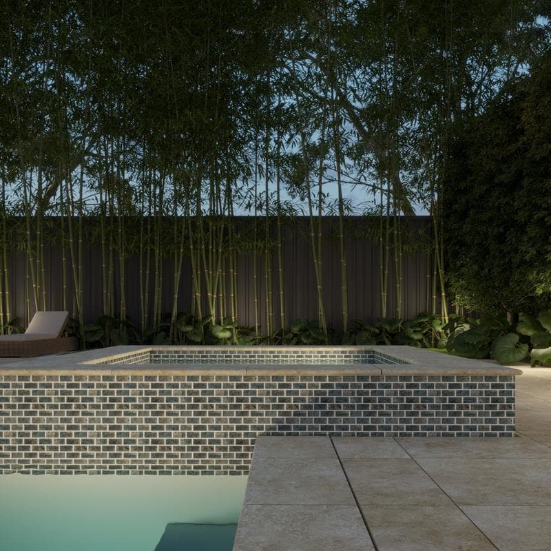 Aquabella Italian Slate San Marino 1x2 Porcelain Mosaic 12"x12" Pool Tile (IS-1234) - Image 13