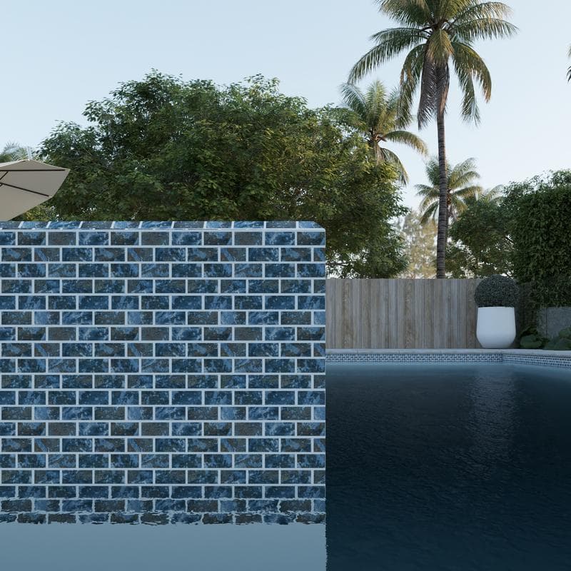 Aquabella Abyss Alexandria 1x2 Porcelain Mosaic 12"x12" Pool Tile (AY-1223) - Image 6