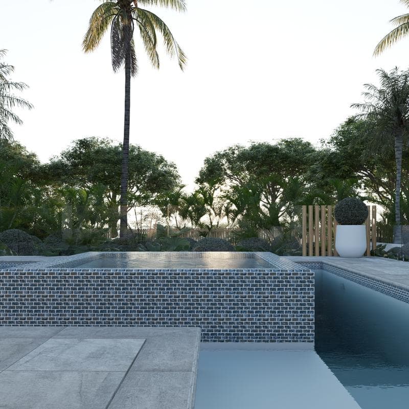 Aquabella Abyss Alexandria 1x2 Porcelain Mosaic 12"x12" Pool Tile (AY-1223) - Image 4