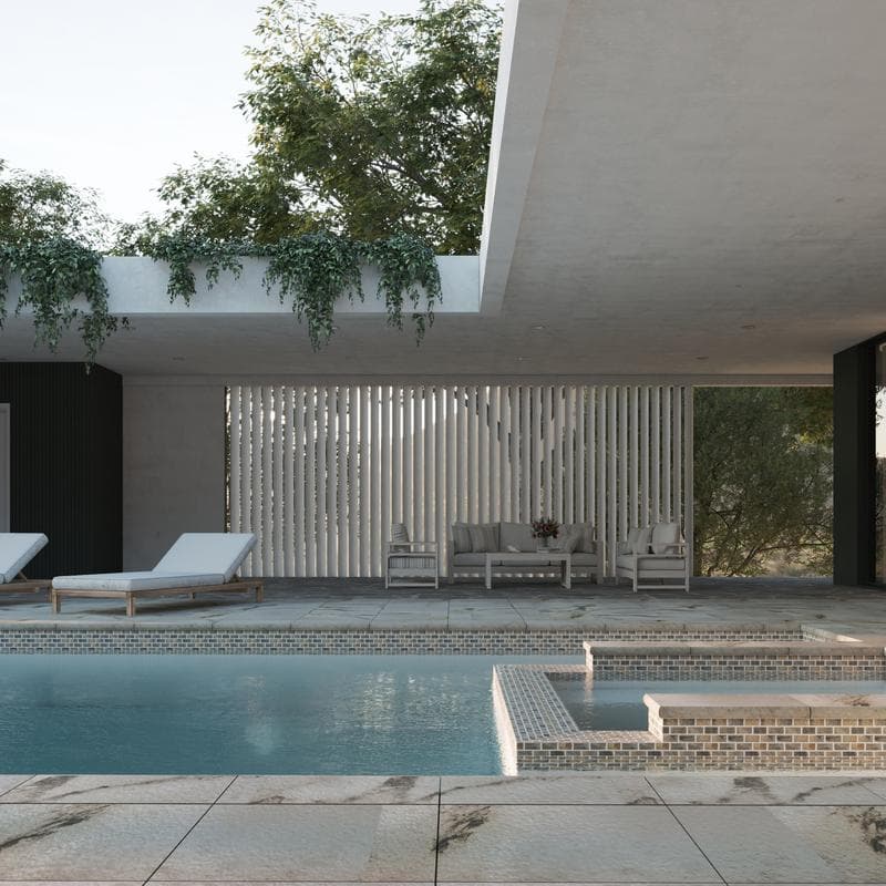 Aquabella Italian Slate Milan 1x2 Porcelain Mosaic 12"x12" Pool Tile (IS-1235) - Image 10