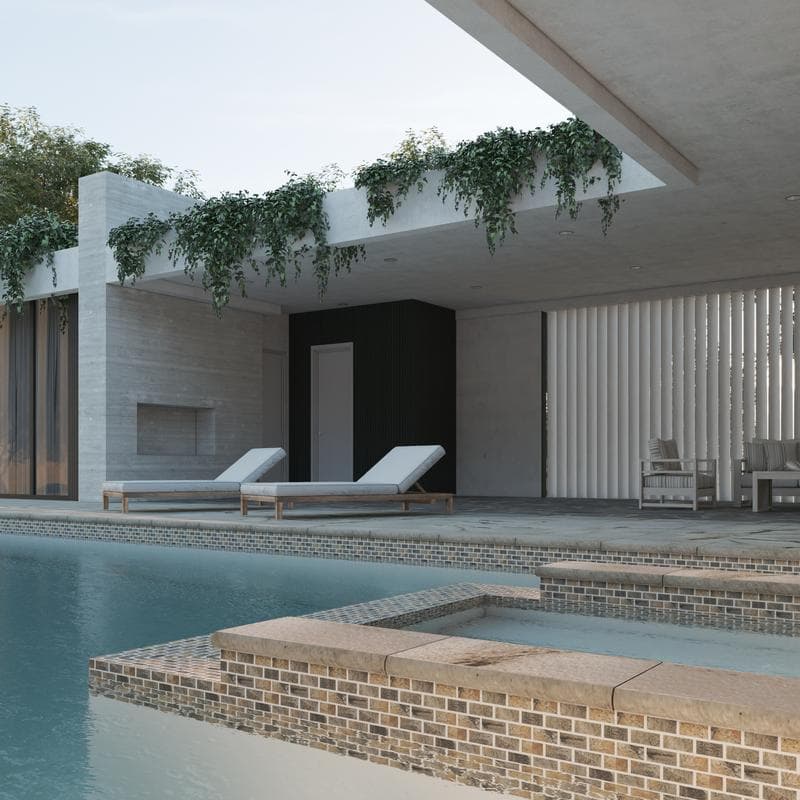 Aquabella Italian Slate Milan 1x2 Porcelain Mosaic 12"x12" Pool Tile (IS-1235) - Image 9