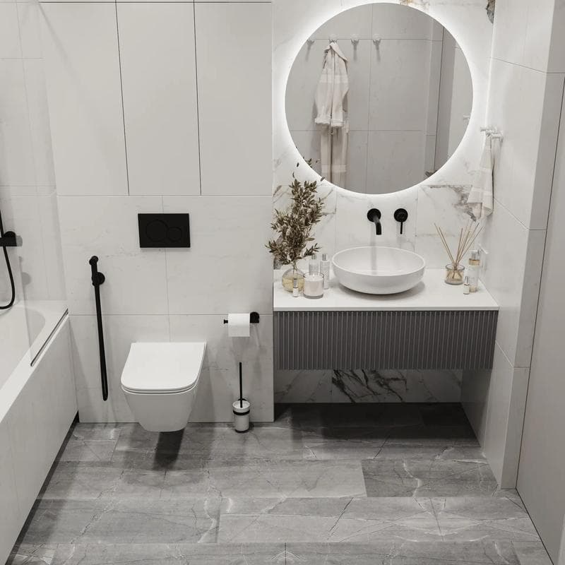 Shorebreak Marble-Style: Tiburon Marble 12x24 Laminate Flooring (AC4 Wear Layer) - Image 6