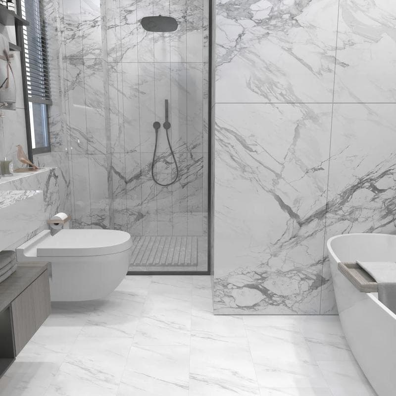 Shorebreak Marble-Style: Sea Cliff Marble 12x24 Laminate Flooring (AC4 Wear Layer) - Image 5