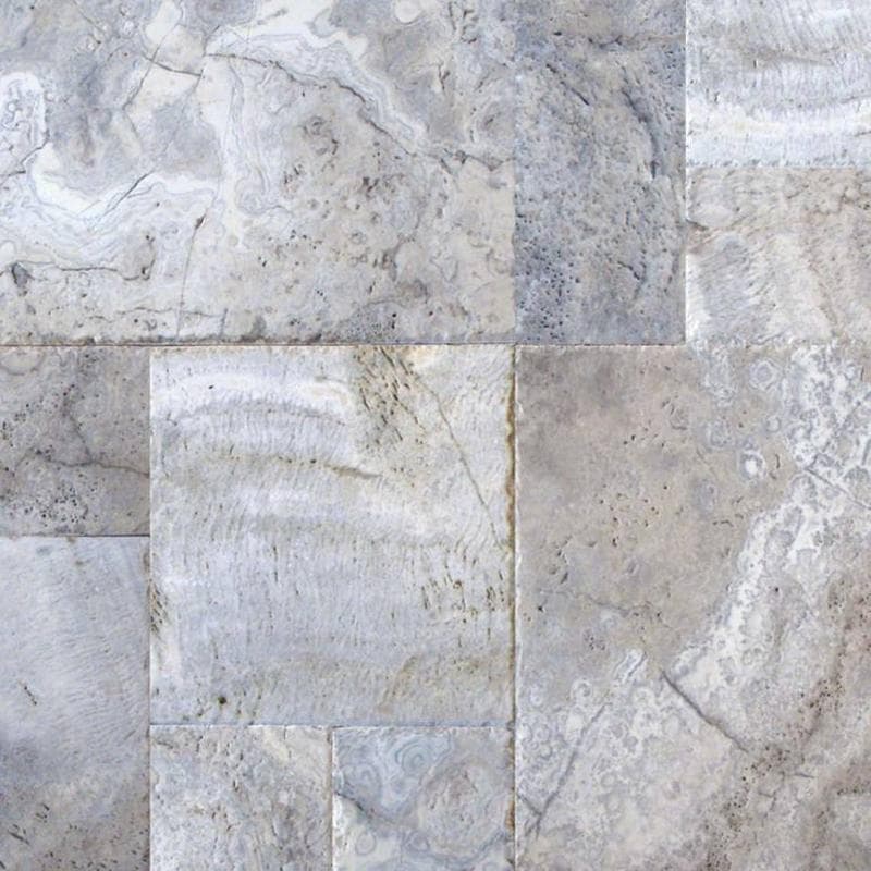 Silver Travertine 3cm Paver Pattern - Image 1
