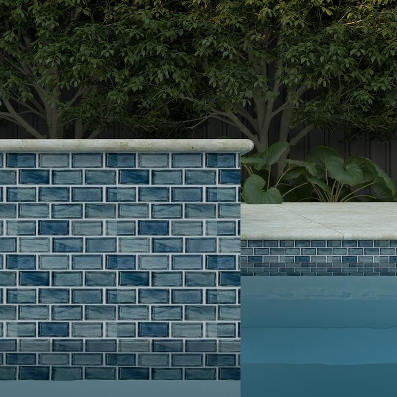 Aquabella Fjord Majestic 1x2 Glass Mosaic 12"x12" Pool Tile (FJ-1297) - Image 10