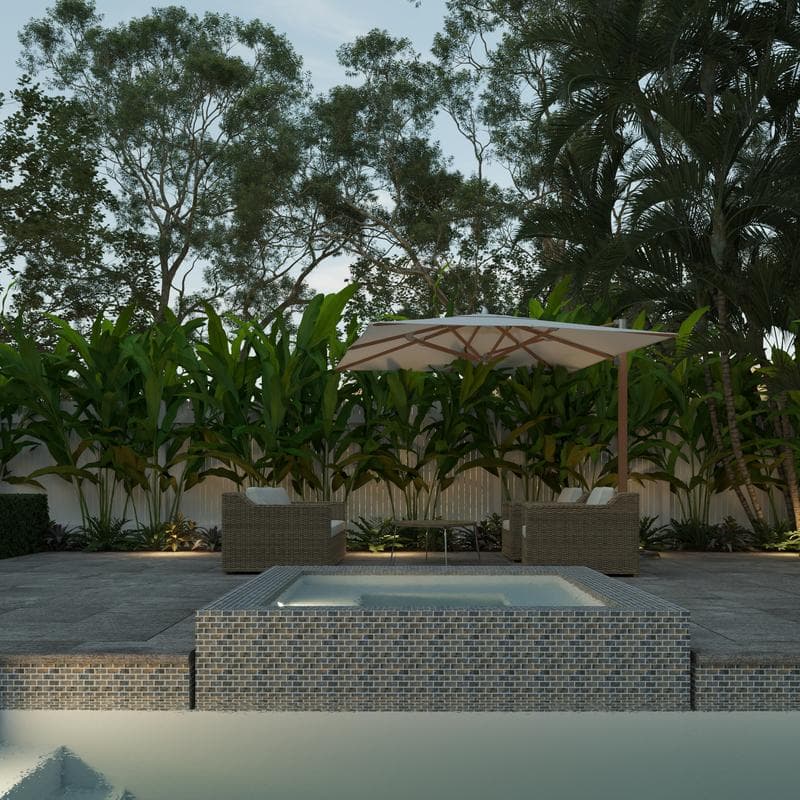 Aquabella Mountains Rockies 1x2 Porcelain Mosaic 12"x12" Pool Tile - Image 13