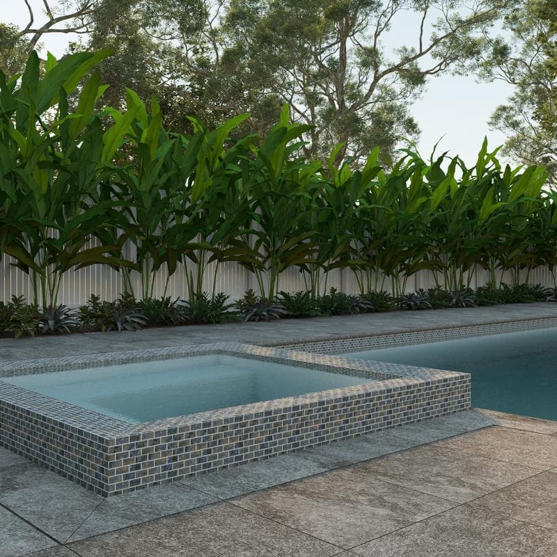 Aquabella Mountains Rockies 1x2 Porcelain Mosaic 12"x12" Pool Tile - Image 6