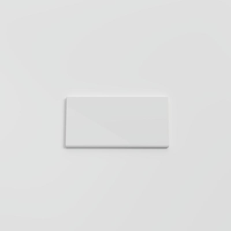 Mood Bright Tender Gray 3x6 Single Bullnose - Image 1