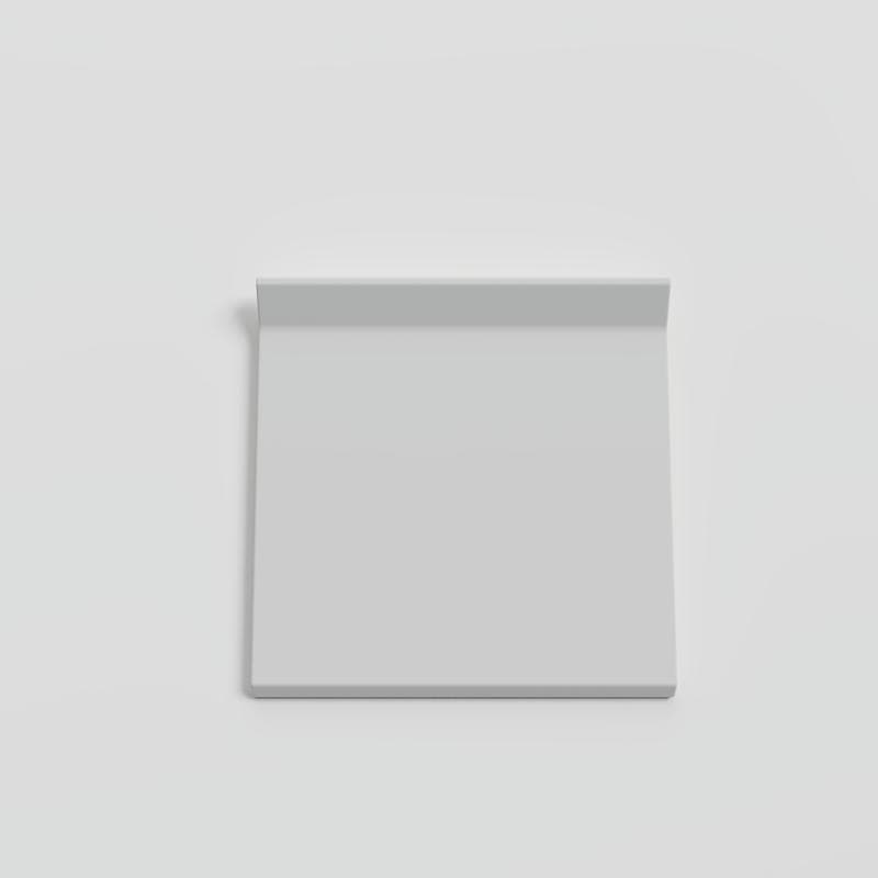 Mood Bright Tender Gray 4-1/4 x 4-1/4 Cove - Flat Top - Image 1