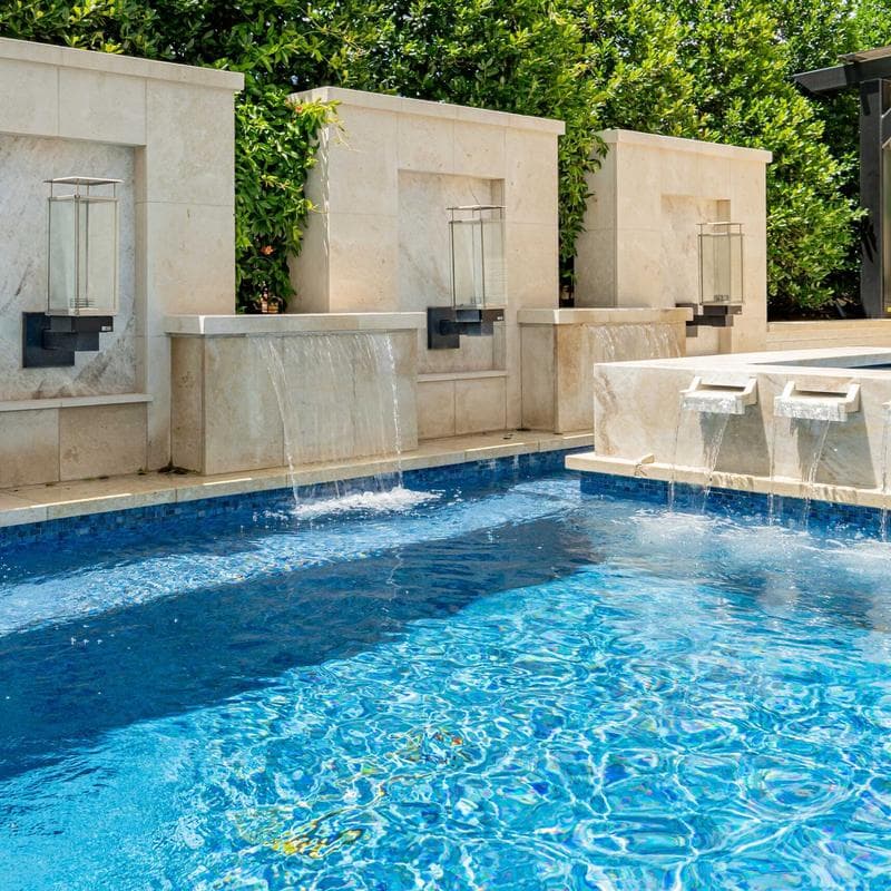 Aquabella Flora Periwinkle 1x2 Glass Mosaic 12"x12" Pool Tile - Image 12