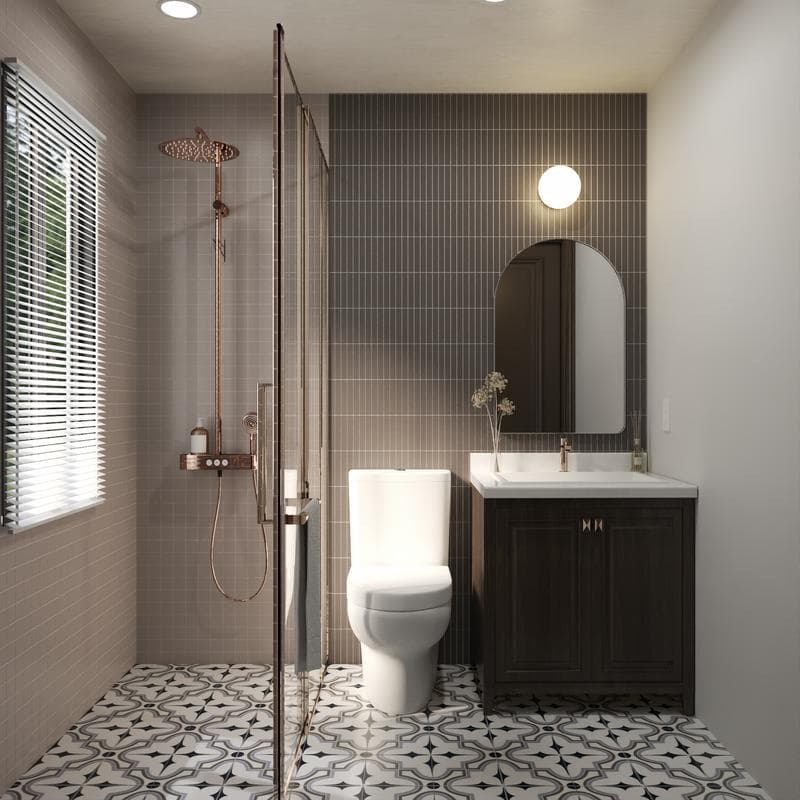 CC Porcelain Taupe Stacked 12x12 Mosaic - Image 2