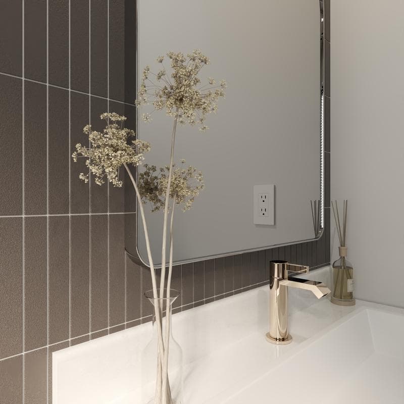 CC Porcelain Taupe Stacked 12x12 Mosaic - Image 9