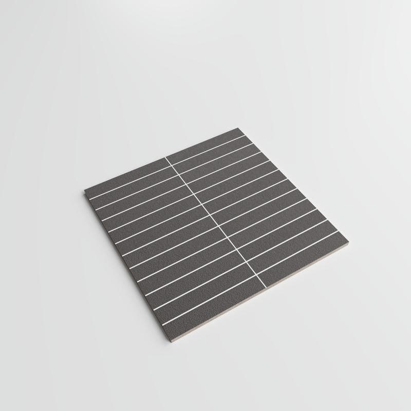 CC Porcelain Black Stacked 12x12 Mosaic - Image 4