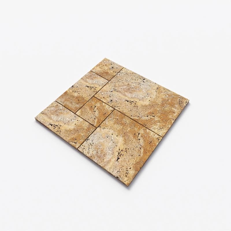 Autumn Leaves (Scabos) Travertine Field Tile French Pattern - Image 2