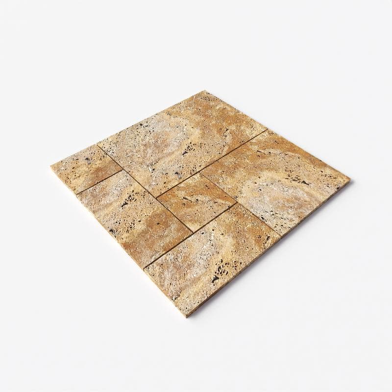 Autumn Leaves (Scabos) Travertine Field Tile French Pattern - Image 3