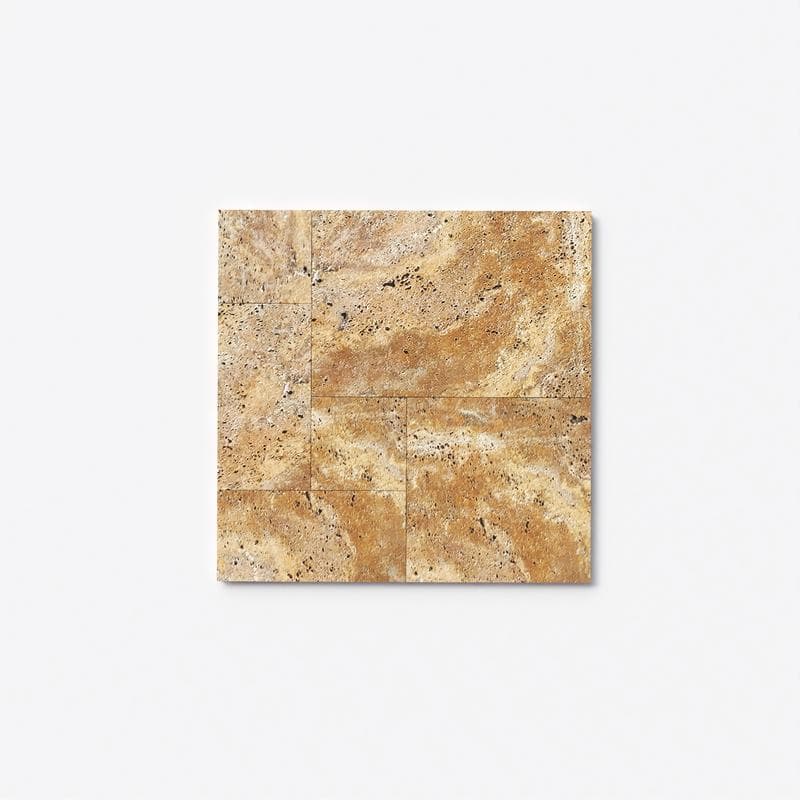 Autumn Leaves (Scabos) Travertine Field Tile French Pattern - Image 1