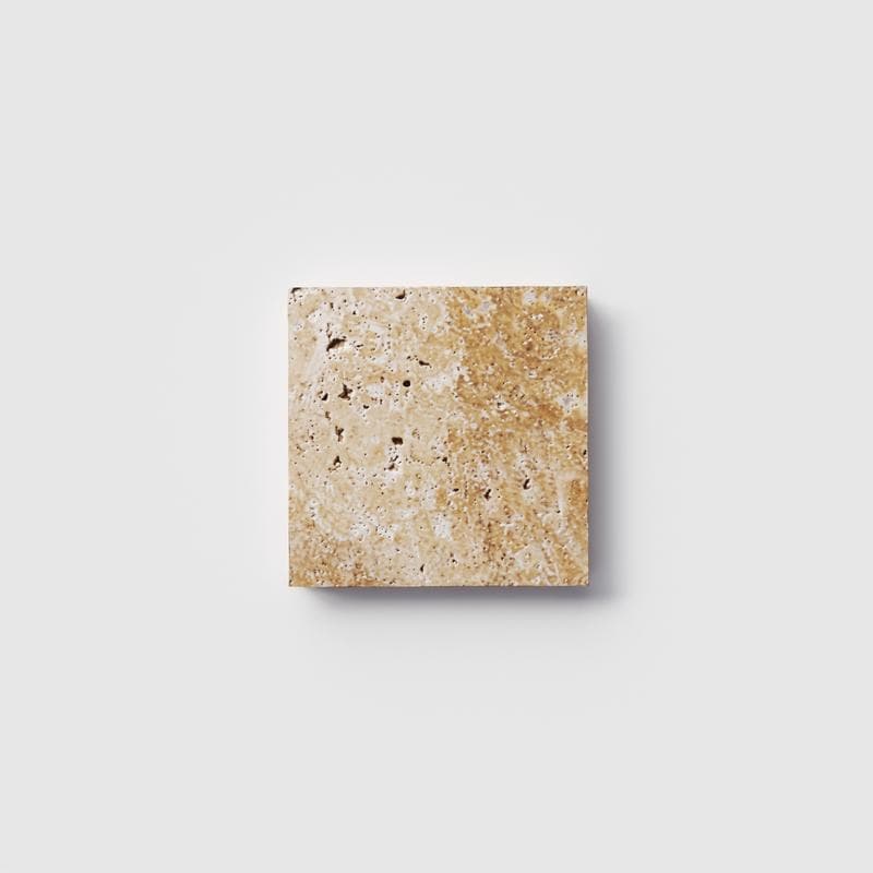 Chocolate Brown (Walnut) Travertine Field Tile 6x6 - Image 1