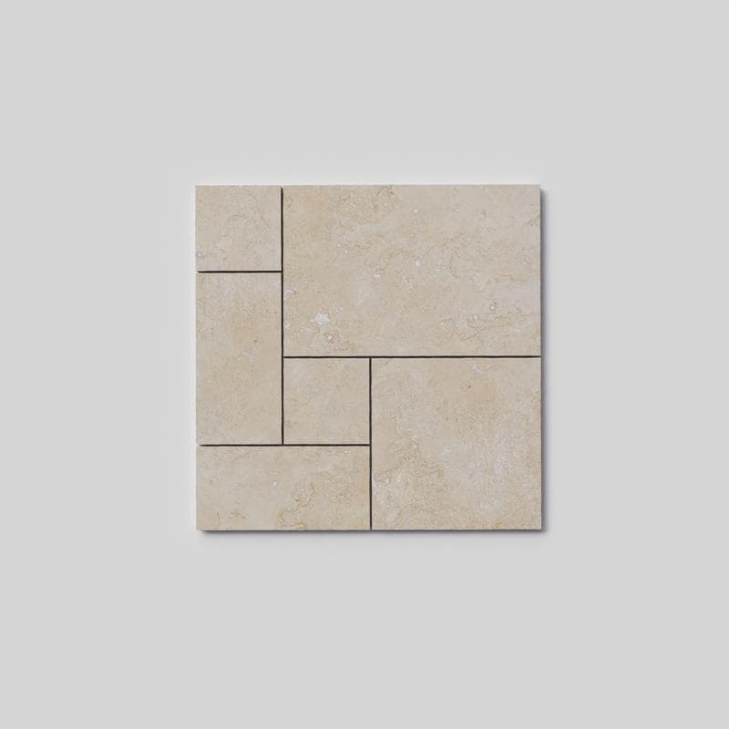 Noce Travertine Field Tile French Pattern - Image 1