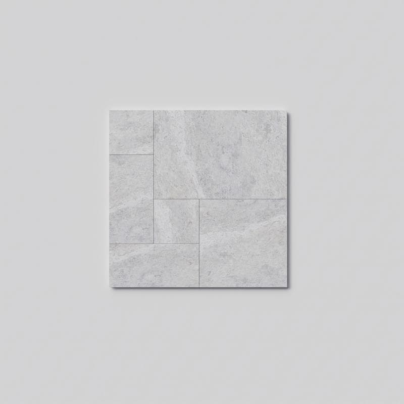 Silver Travertine Field Tile French Pattern - Image 1