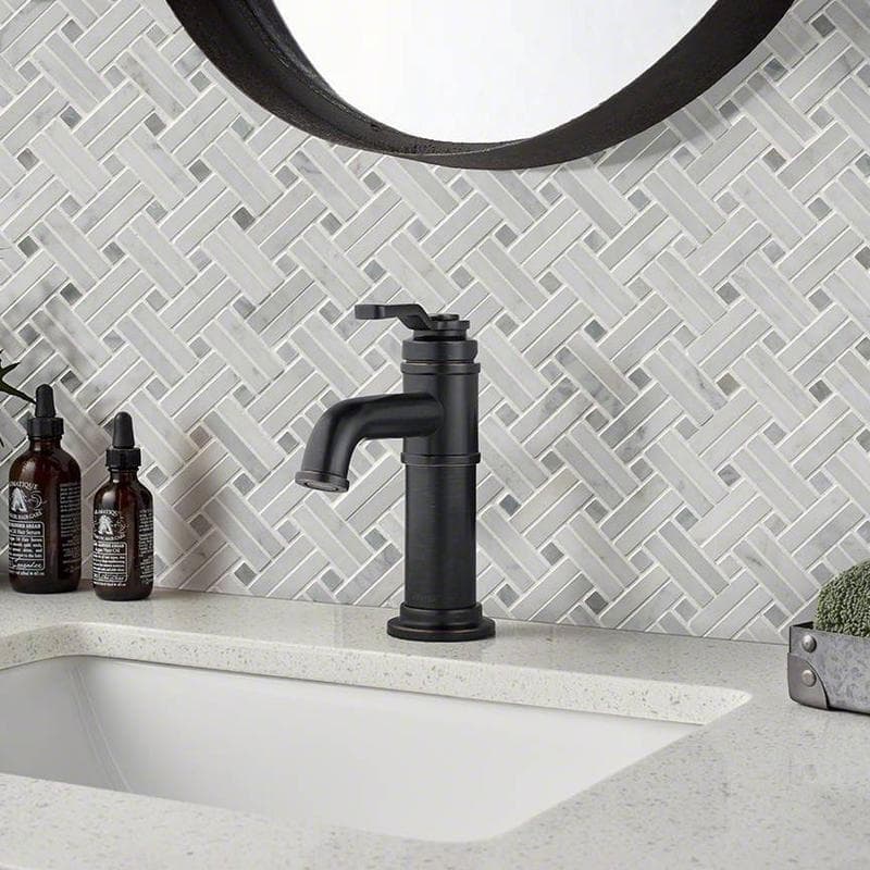 MSI Carrara White Basketweave Mosaic - Image 3