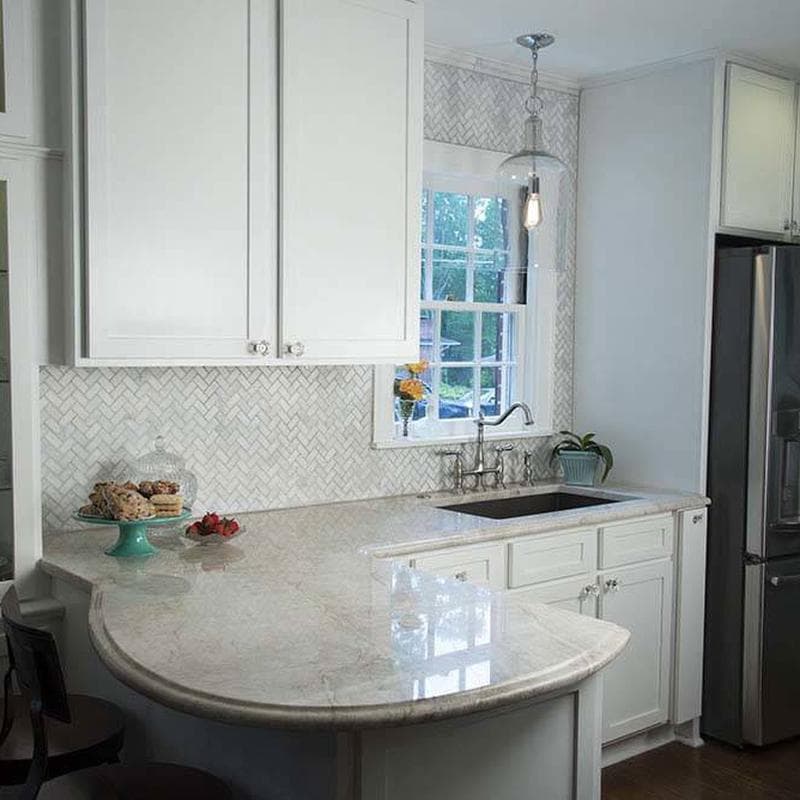 MSI Arabescato Carrara Herringbone Mosaic - Image 9