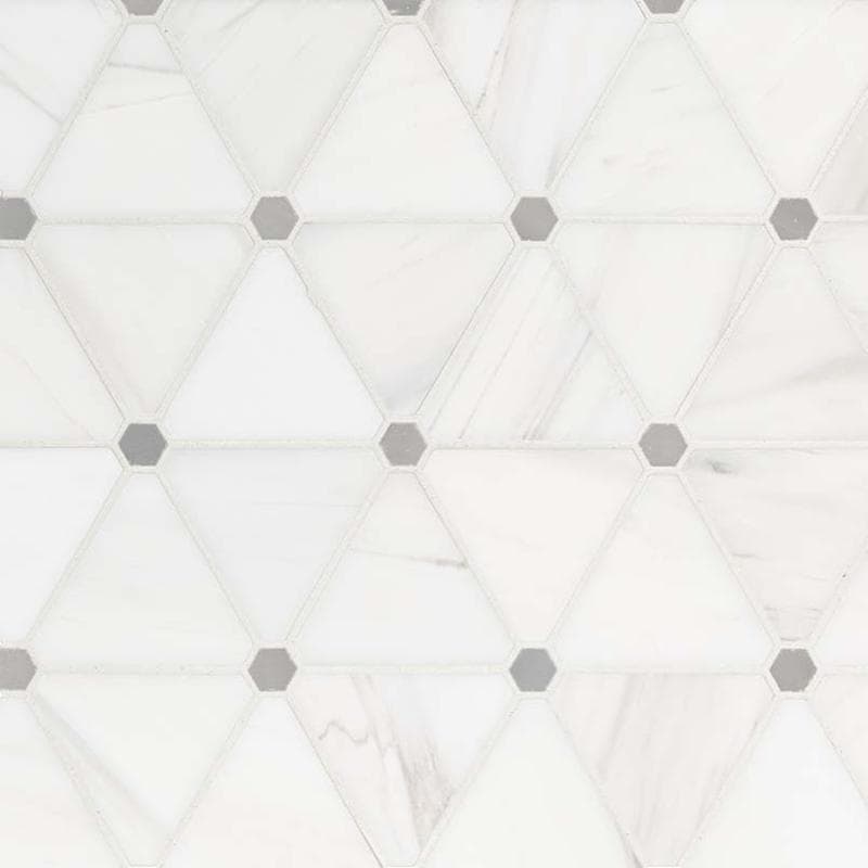 MSI Bianco Dolomite Pinwheel Mosaic - Image 1