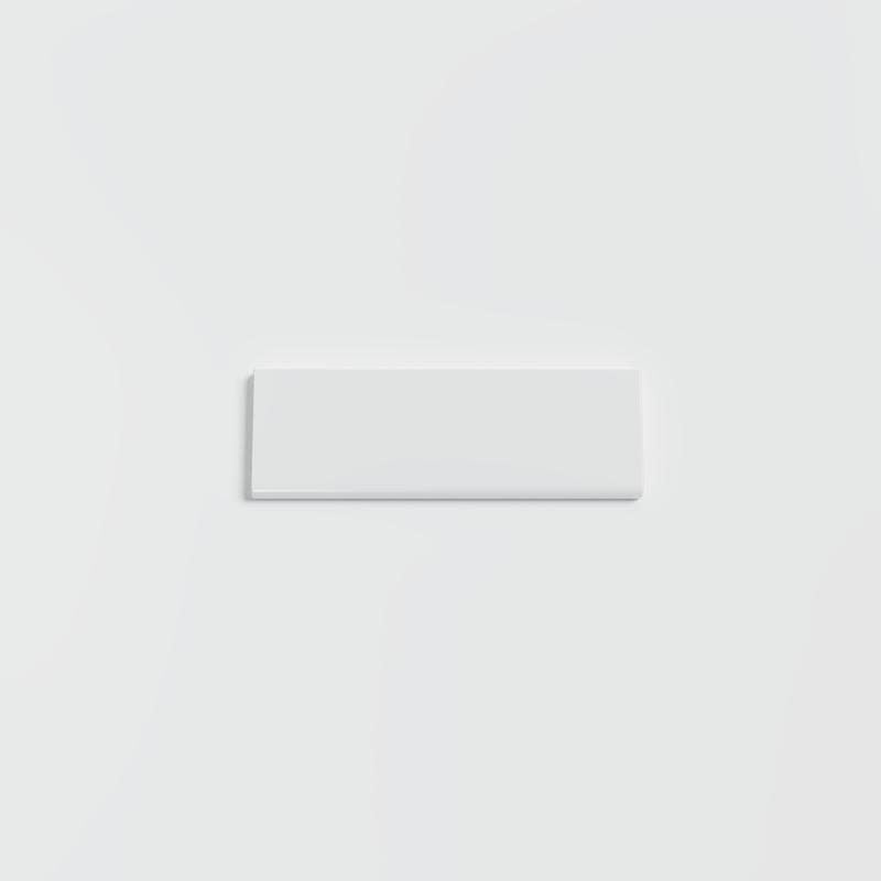 Color Collection Matte White Ice 2x6 Single Bullnose - Image 1